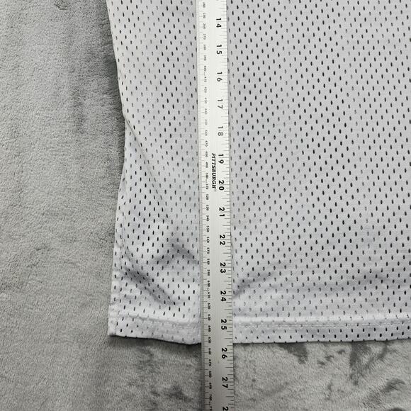 Champion Top Mens Gray White Mesh Reversible Logo Authentic Athletic Activewear - Picture 8 of 9